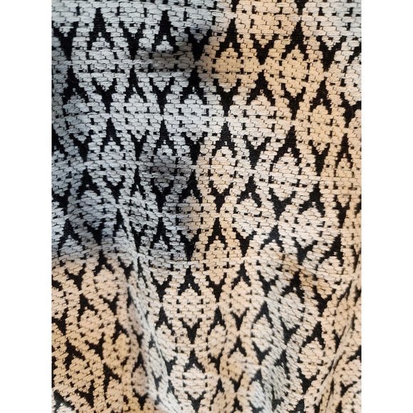 J Crew Women's Textured Block Print Black White Geometric Pattern Size 10 Skirt - Picture 9 of 10